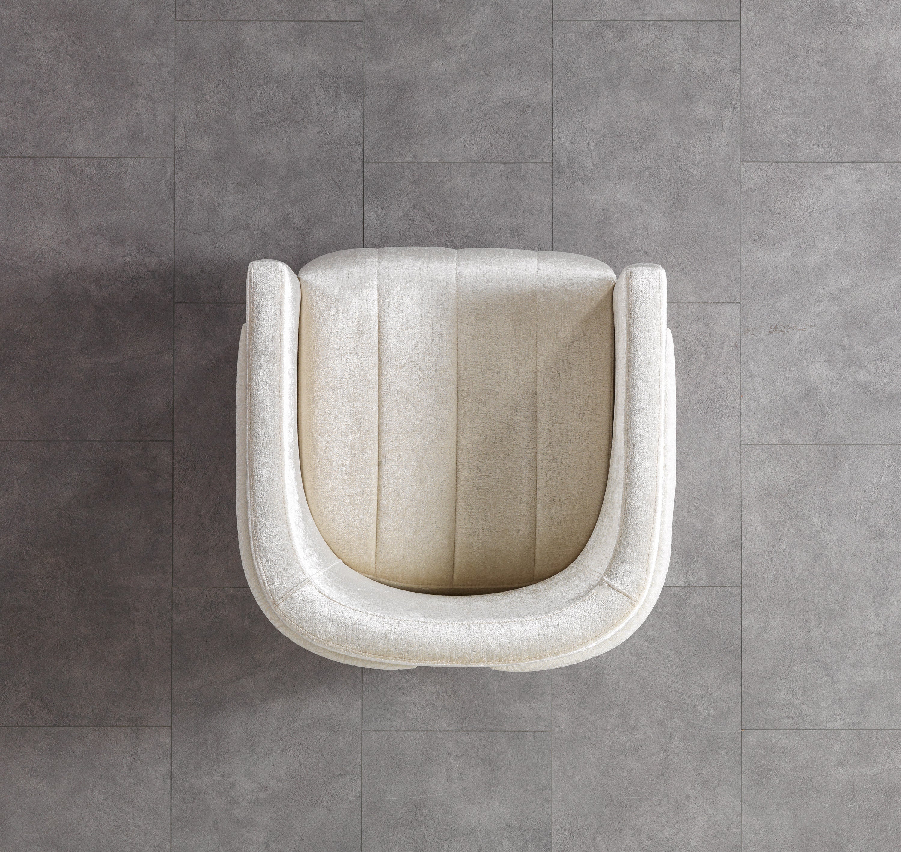 Carlina Ivory Velvet Chair