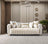 Carlina Ivory Velvet Sofa & Loveseat