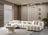 Ivy Ivory Boucle Double Chaise 146" Sectional
