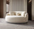 Bonita Ivory Boucle Round Sofa  71"