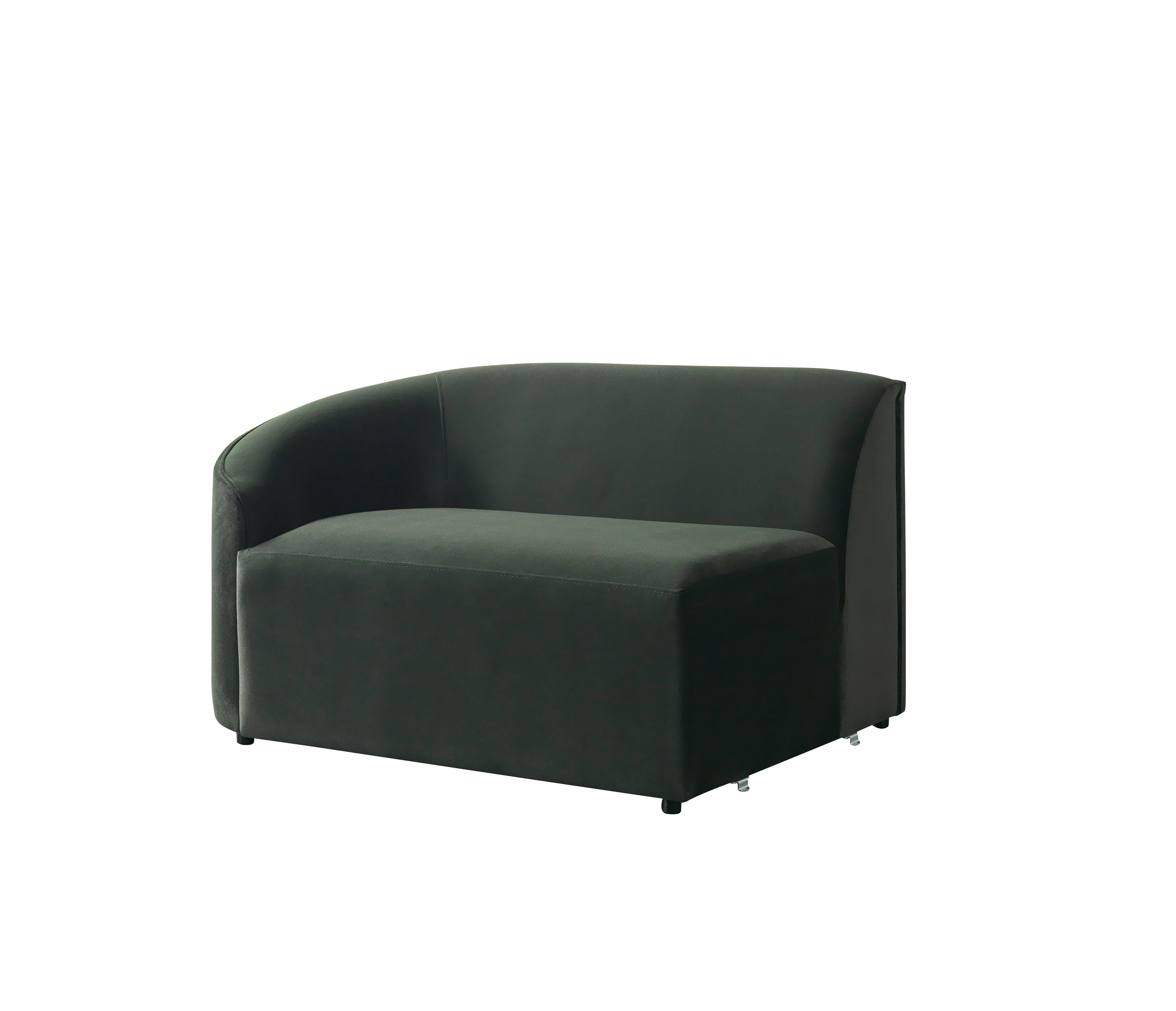 Cloe Green Velvet Curved 134" RAF Sectional