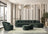 Cloe Green Velvet Curved 134" RAF Sectional
