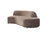 Cloe Coffee Velvet Curved 134" RAF Sectional