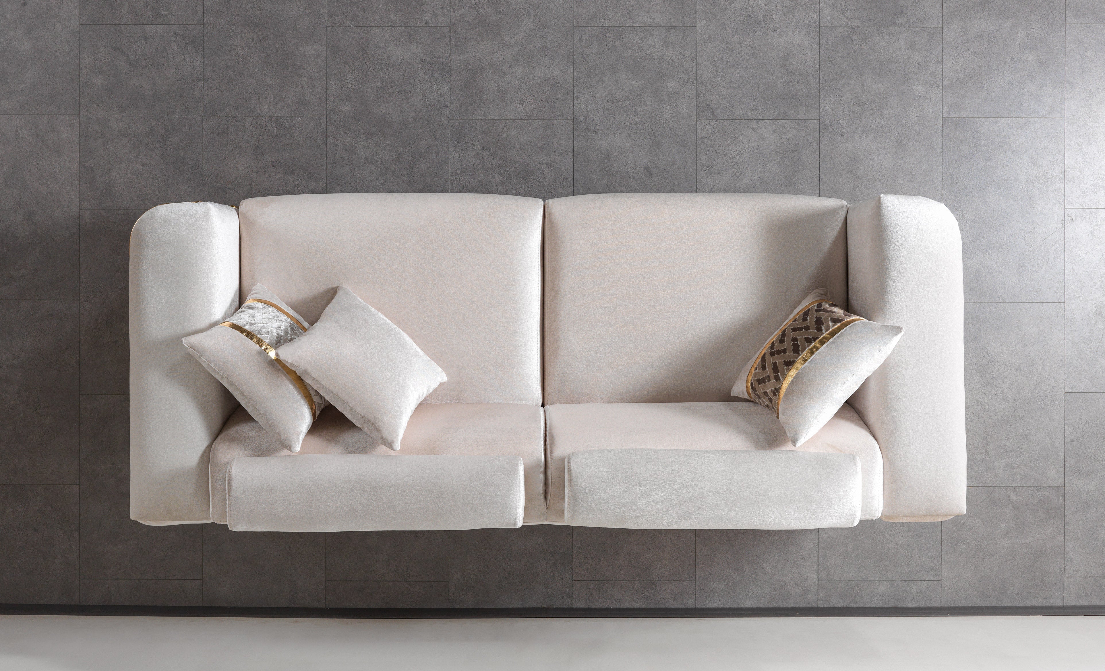 Fabiana Ivory Velvet Sofa