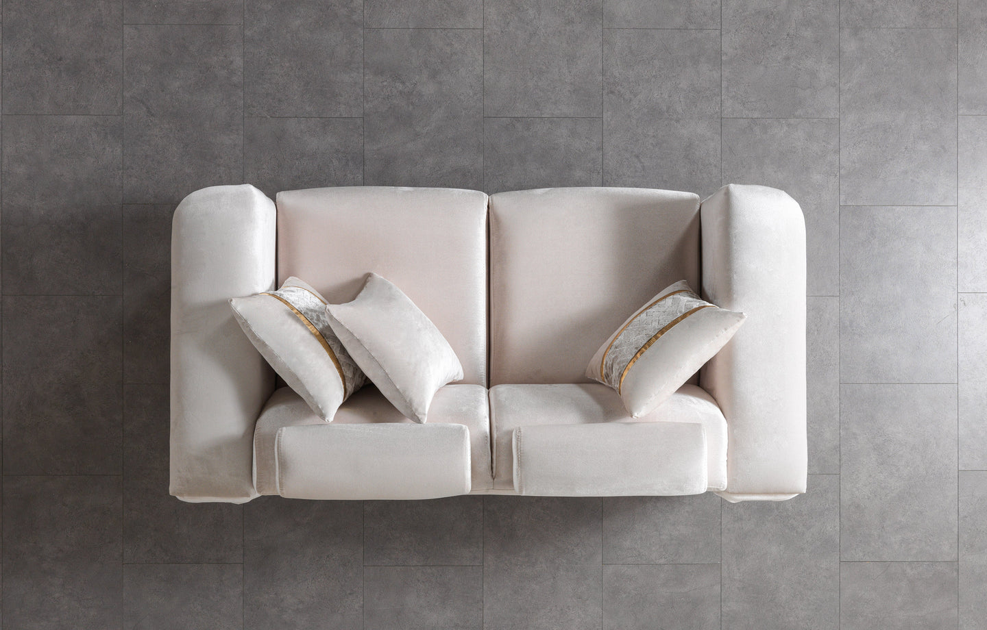 Fabiana Ivory Velvet Loveseat