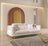Fabiana Ivory Velvet Sofa