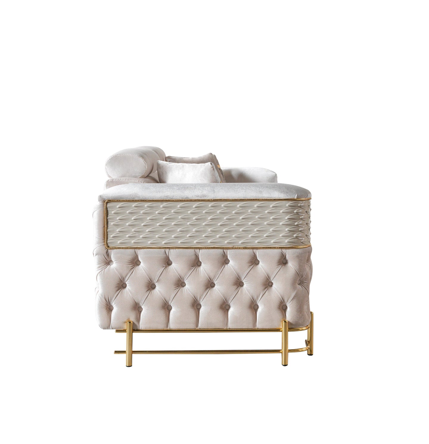 Fabiana Ivory Velvet Sofa
