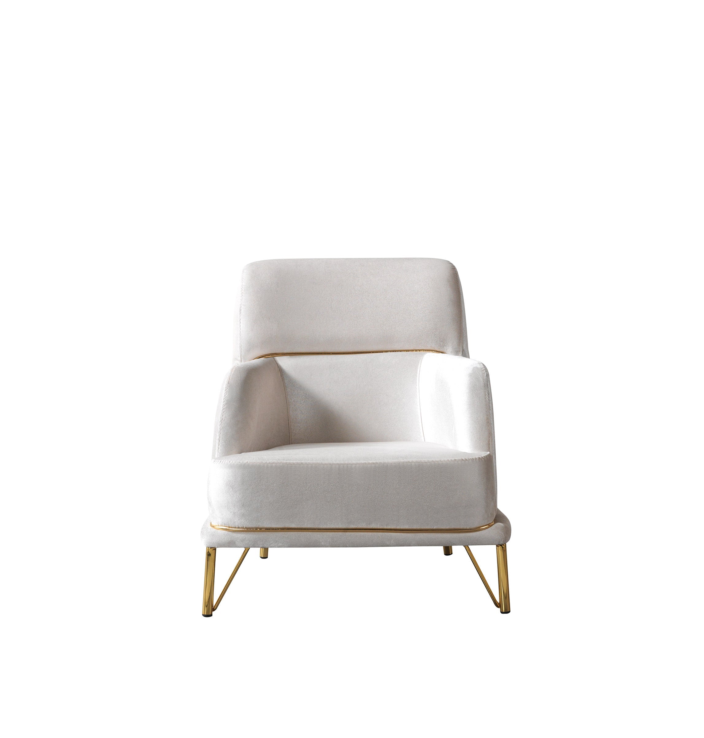 Fabiana Ivory Velvet Chair