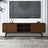 Caroline Mid-Century Modern Style Walnut TV Stand Up To 72"