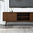 Caroline Mid-Century Modern Style Walnut TV Stand Up To 72"