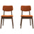 Carlos Burnt Orange Velvet Solid Back Side Chair (Set Of 2)