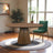 Palamades Round Solid Wood Walnut Dining Table - Large