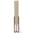 Pharos Contemporary Cylinder Floor Lamp with Brown Wood Base