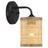Reef 1-Light Rattan Wall Sconce with Black Metal Finish