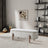Sarna Ivory Boucle Bench