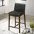 Shannon Mid-Century Modern Black Vegan Leather Counter Stool | Ashcroft Imports Furniture