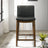 Shannon Mid-Century Modern Black Vegan Leather Counter Stool | Ashcroft Imports Furniture