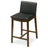 Shannon Mid-Century Modern Black Vegan Leather Counter Stool | Ashcroft Imports Furniture