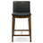 Shannon Mid-Century Modern Black Vegan Leather Counter Stool | Ashcroft Imports Furniture