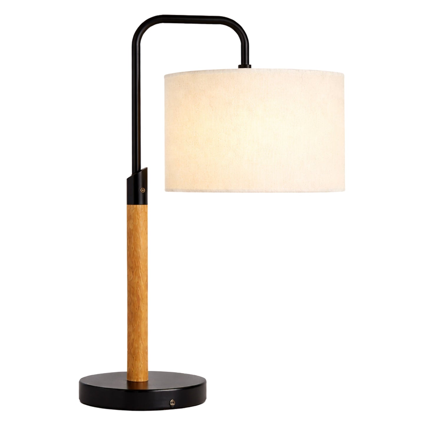 Arcus Paniz Table Lamp | Metal Swirl & Cylinder Shade