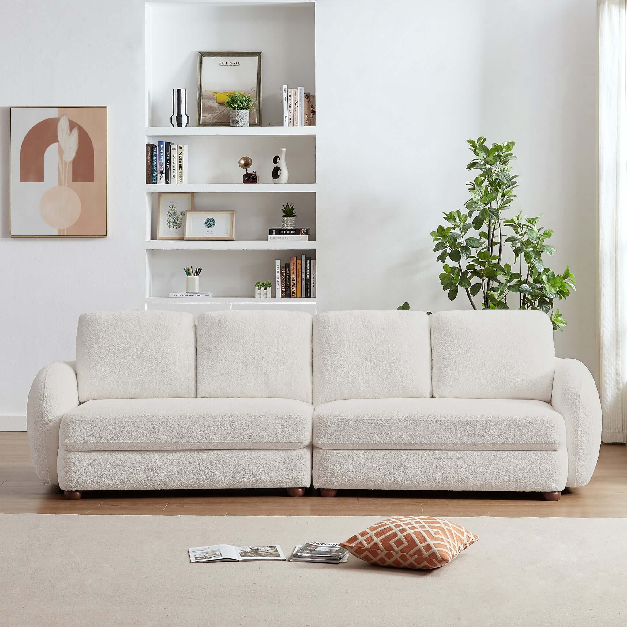 Paton 114.5'' Boucle Fabric Sofa