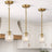 Vista Single Pendant Chain Hanging Light with Clear Glass - Satin Brass