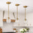 Vista Single Pendant Chain Hanging Light with Clear Glass - Satin Brass