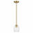 Vista Single Pendant Chain Hanging Light with Clear Glass - Satin Brass