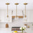 Vista Single Pendant Chain Hanging Light with Clear Glass - Satin Brass
