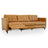 Christopher Tan Leather Electric Inclining Sofa | Right Facing Power Recliner Couch | Ashcroft Imports Furniture