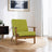 Connor Solid Wood Linen Lounge Chair - Pistachio Green