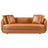 Dylan Round Arm Composite Leather Luxury Japandi Style Sofa -Ashcroft Imports Furniture