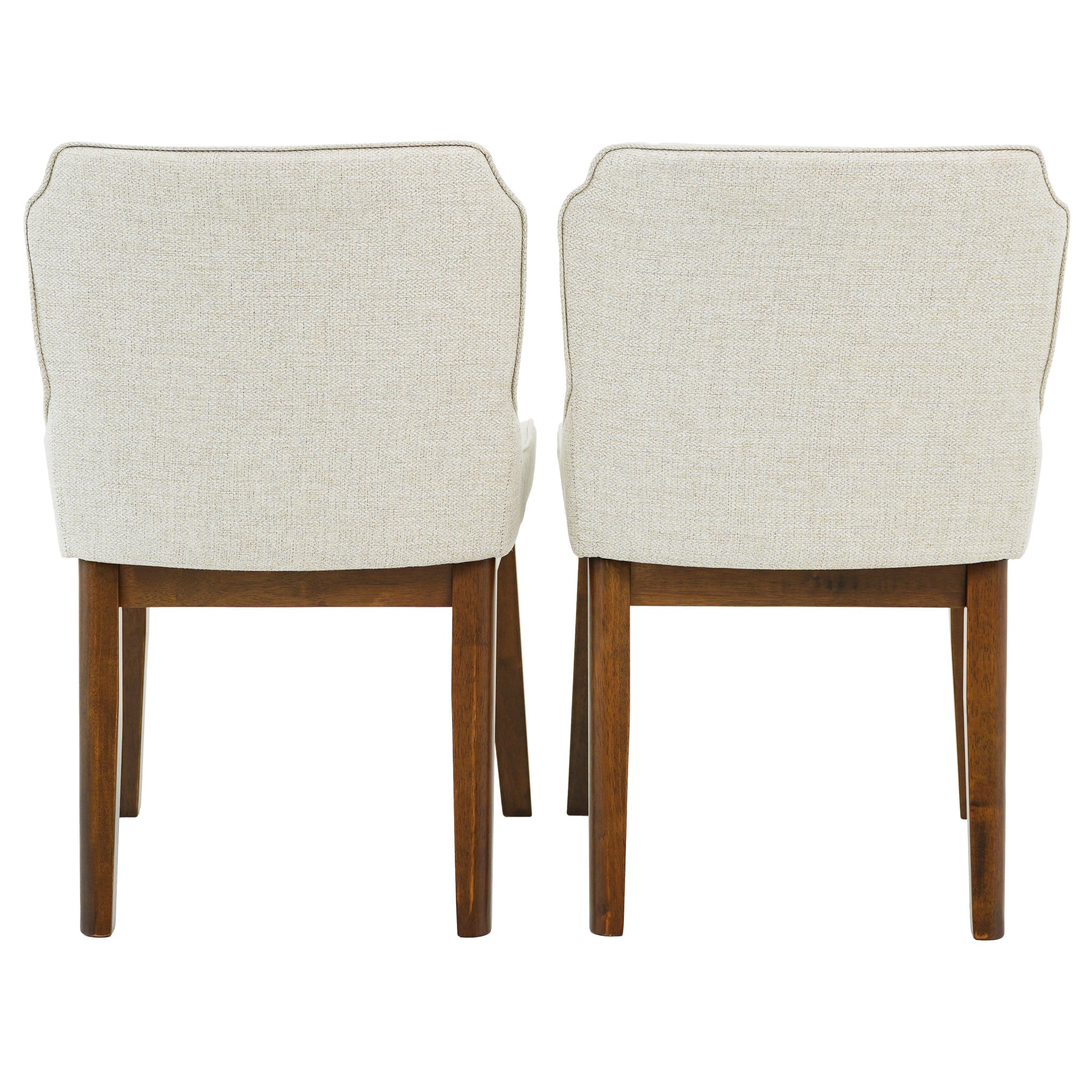 Ellis Modern Beige Fabric Dining Chair Set | Ergonomic Linen Style | Ashcroft Imports Furniture