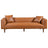 Elwood Cognac Vegan Leather Sofa