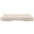 Mar U-Shape Corner Sofa - Cream Corduroy