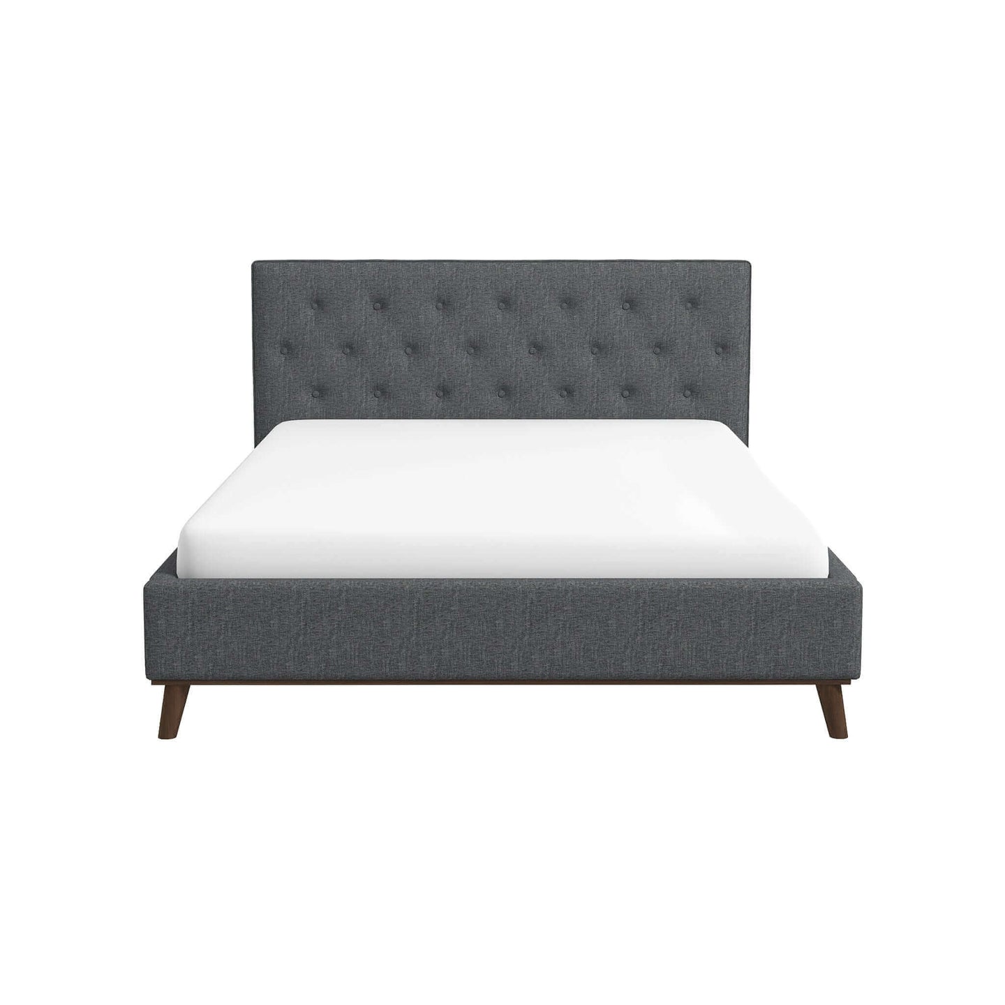 Graceville Dark Grey Fabric Platform King Bed