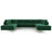 Brooke Green Velvet U Shape Corner Sofa