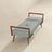 Cora Mid Century Modern Grey Fabric Bench