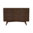 Caroline Mid Century Modern Walnut Dresser 6 Drawer