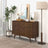 Caroline Mid Century Modern Walnut Dresser 6 Drawer