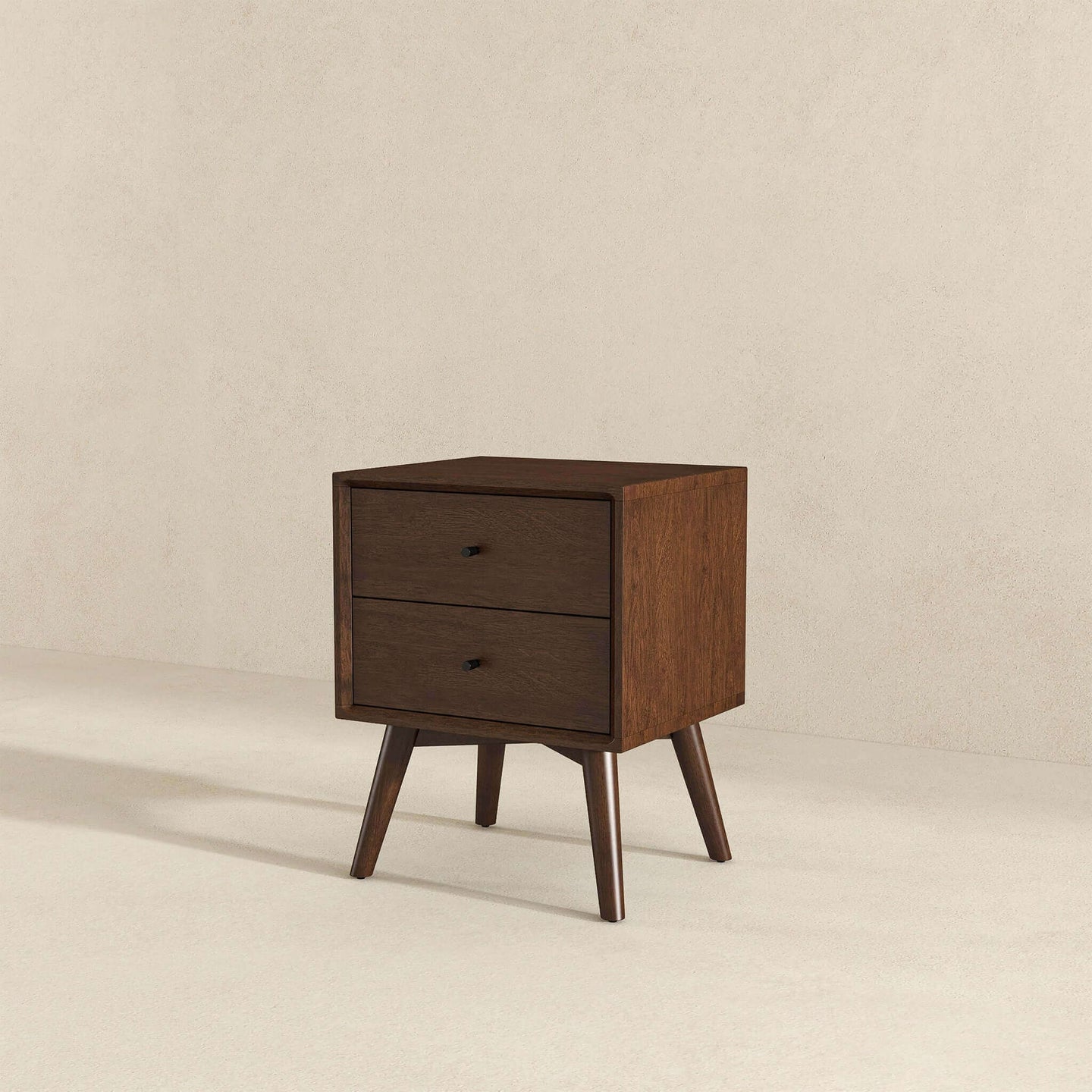 Caroline Walnut Night Stand 2-Drawer