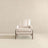 Cole Solid Wood Beige Velvet Lounge Chair