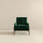 Cole Solid Wood Green Velvet Lounge Chair