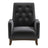 Demetrius  Dark Grey Fabric Solid Wood Rocking Chair