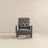 Demetrius  Light Grey Fabric Solid Wood Rocking Chair