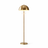 Allure 2-Light Floor Lamp | Gold Brass & Natural Rattan