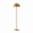 Allure 2-Light Floor Lamp | Gold Brass & Natural Rattan