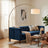 Ambient Arch Gold Brass Floor Lamp with Large Fabric Shade  | Ashcroft Imports Furniture