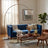 Ambient Arch Gold Brass Floor Lamp with Large Fabric Shade  | Ashcroft Imports Furniture