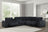 Amelia Black Power Reclining Sectional (w/ Bluetooth Speakers)